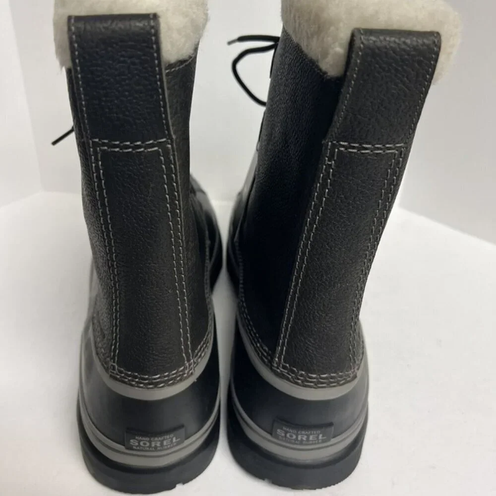 Sorel Men's Caribou Wool Lined Waterproof Boots Gray, Size 17 M